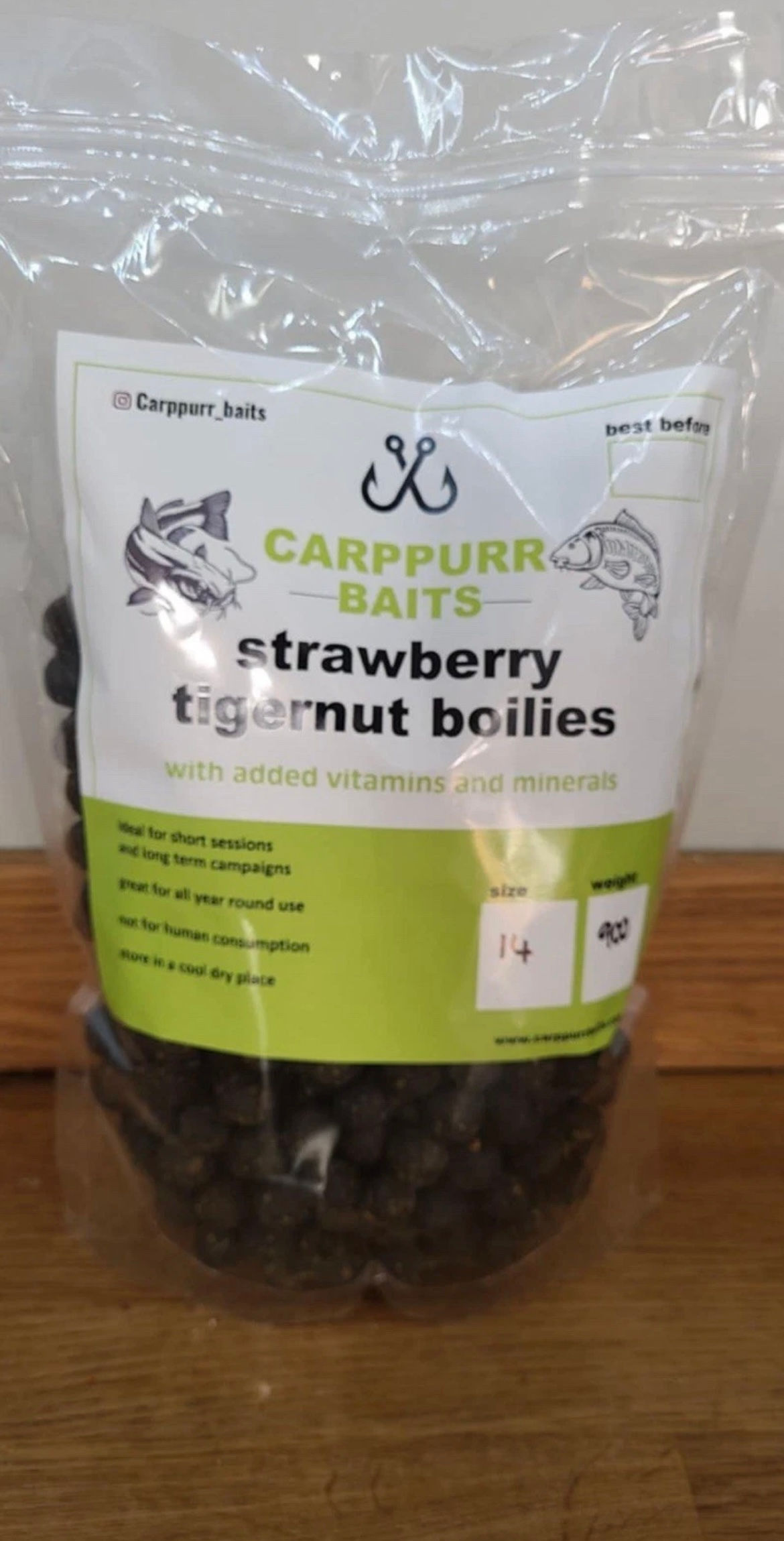 Strawberry tigernut boilies