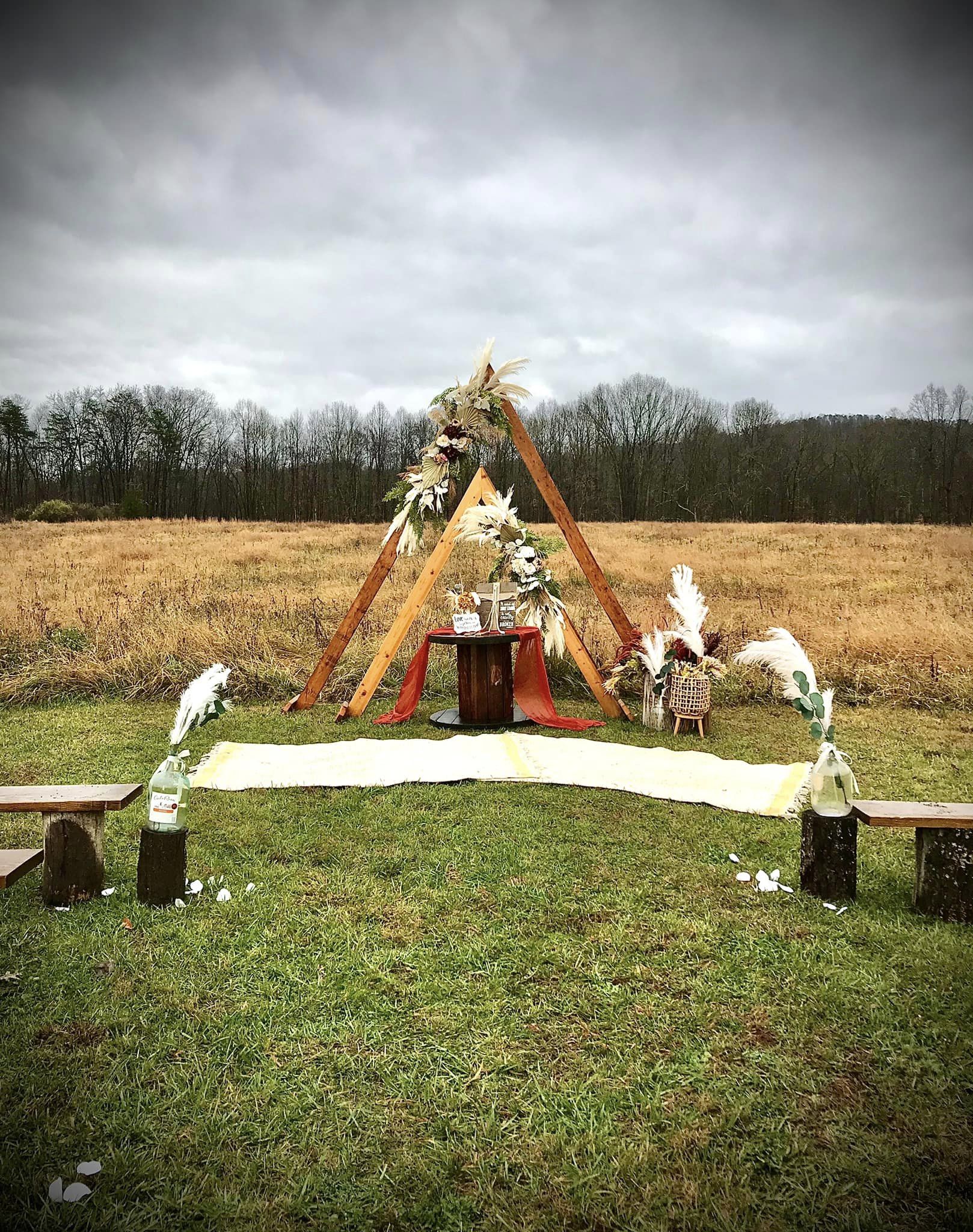 Wedding ceremony at Vintage Valley Weddings