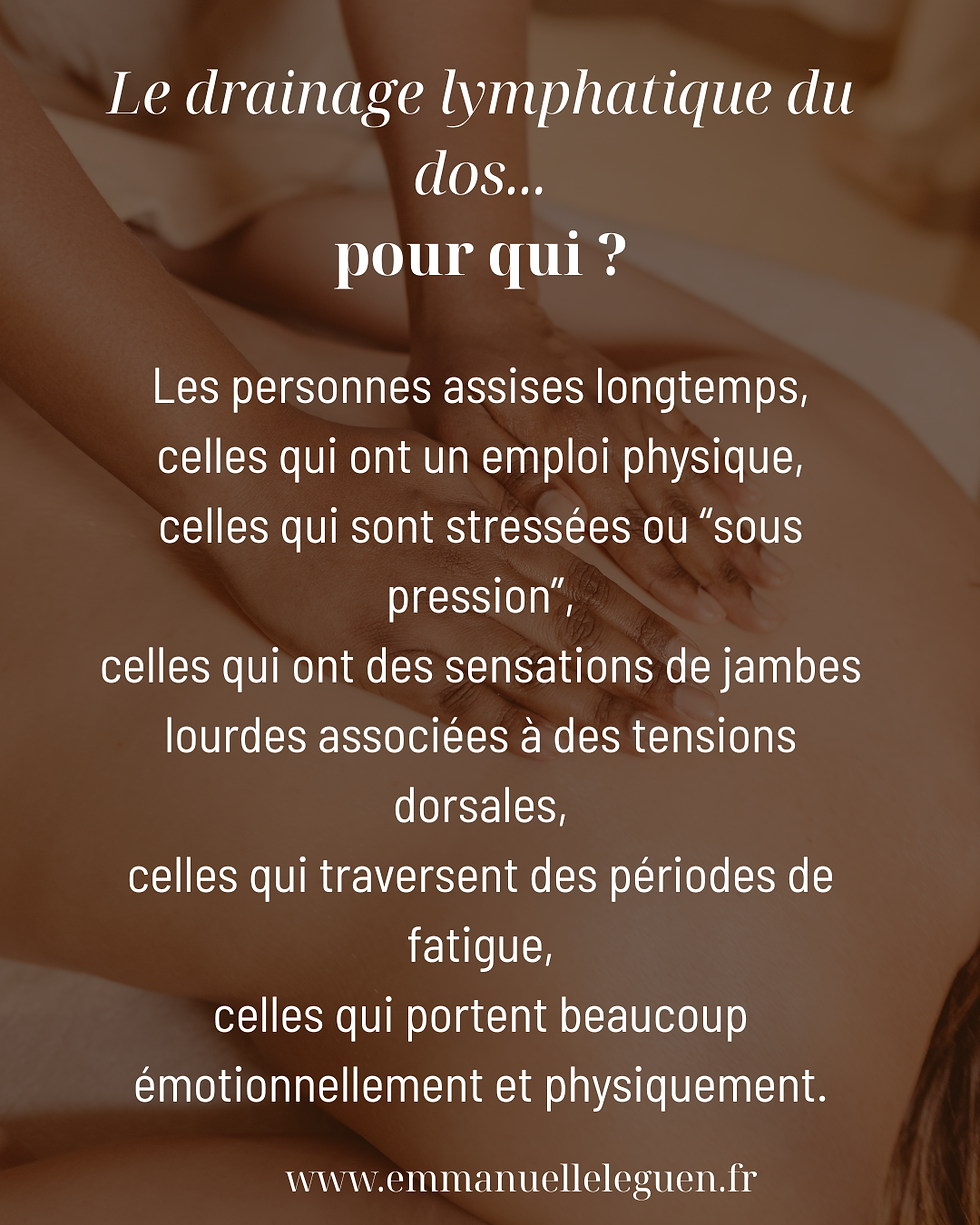 Drainage lymphatique et douleurs dorsales