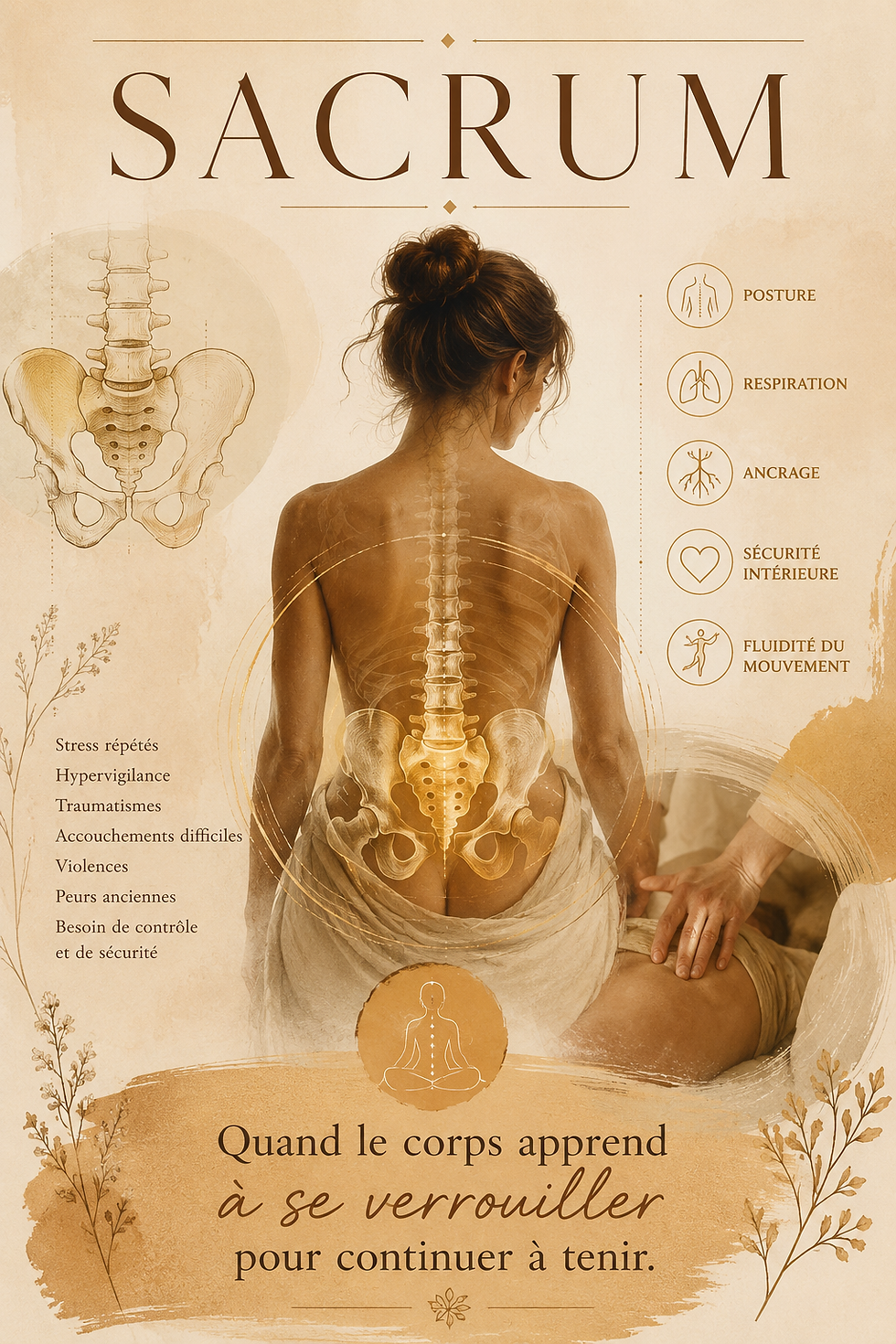 Quand le sacrum devient rigide : ce que le corps essaie parfois de protéger