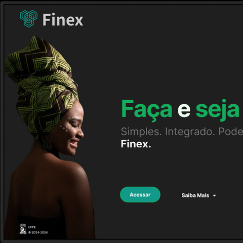 Página inicial do sistema Finex