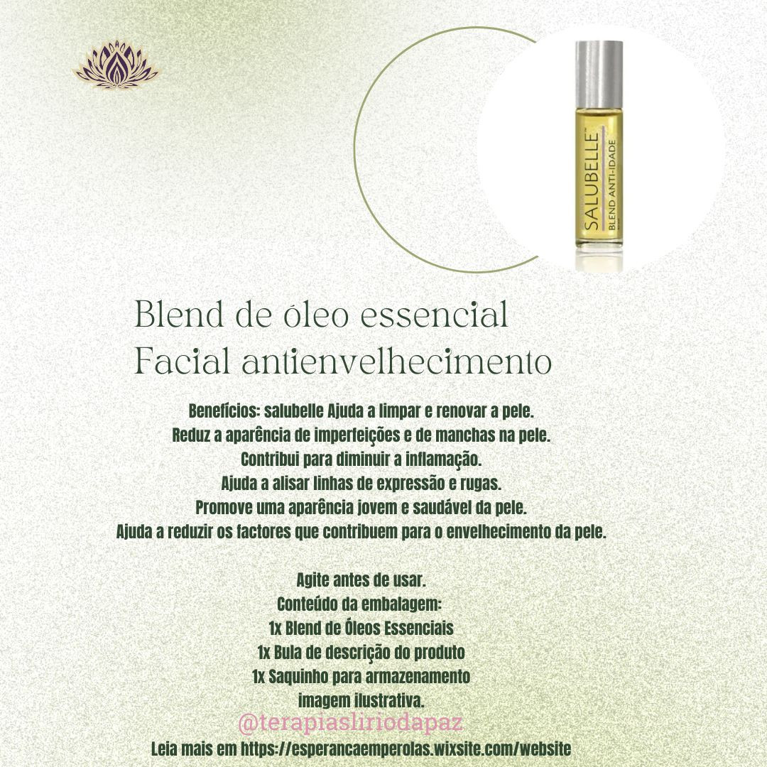 Blend de óleo essencial Facial antienvelhecimento
