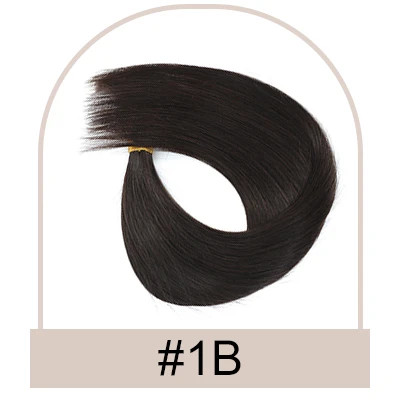 Thumbnail: Micro Loop Hair Extension Human Hair Straight Brazilian Remy Hair Extensions for