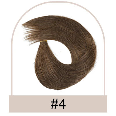 Thumbnail: Micro Loop Hair Extension Human Hair Straight Brazilian Remy Hair Extensions for