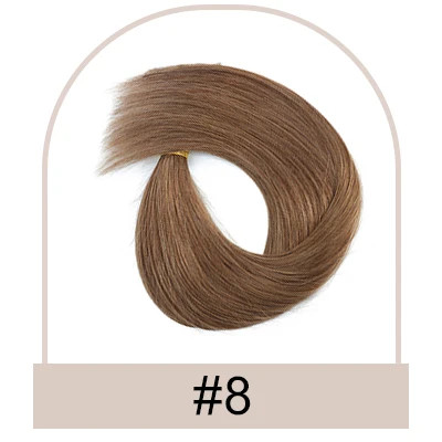 Thumbnail: Micro Loop Hair Extension Human Hair Straight Brazilian Remy Hair Extensions for