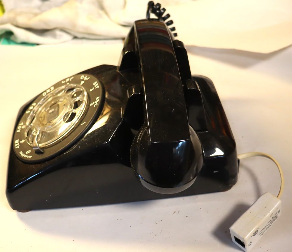 Thumbnail: Vintage Western Electric black desk phone In very nice vintage condition Unteste