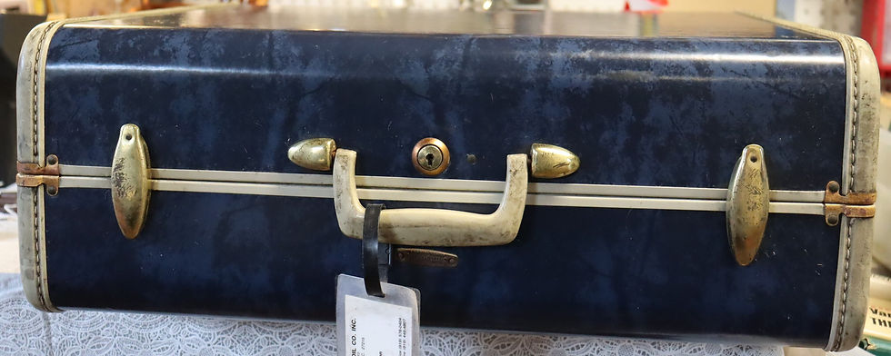 Thumbnail: Vintage Samsonite Shwayder Brothers suitcase Blue. 22 by 19 by 9 inches .