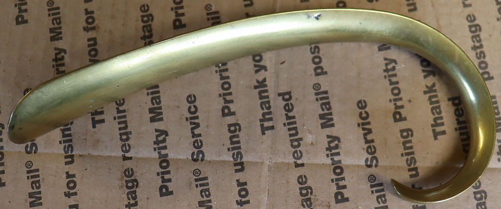 Thumbnail: Vintage long brass shoehorn from the 1800s