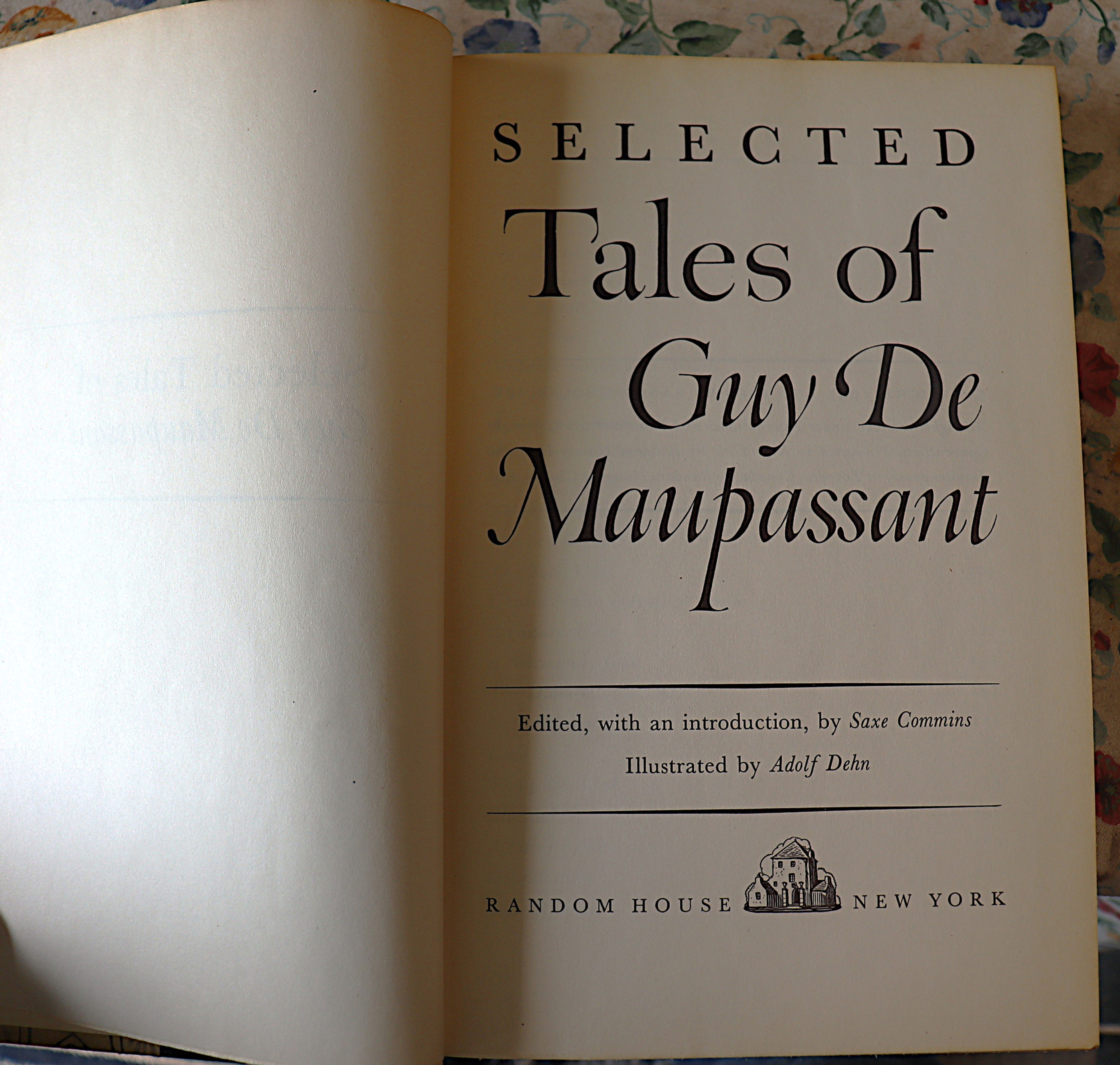 Selected Tales of Guy De Maupassant 1945 1950 Random House Commins L