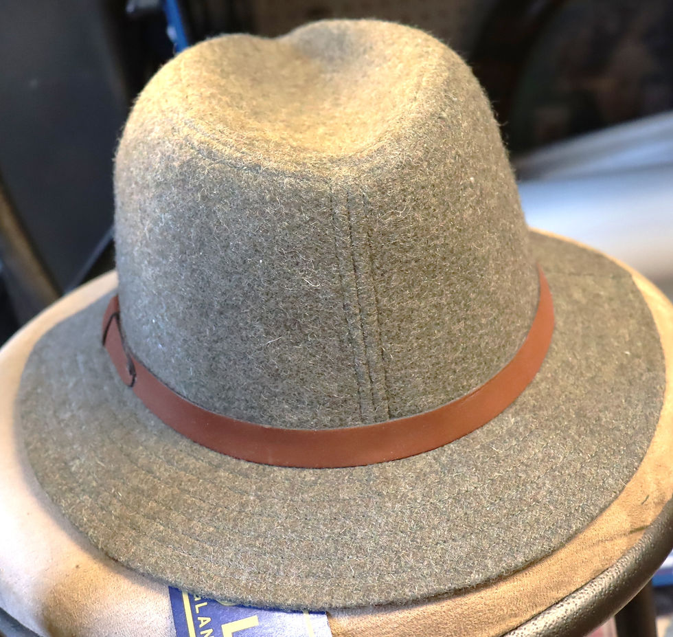 Thumbnail: Vintage Kangol England wool x large fedora with leather strap new with tags