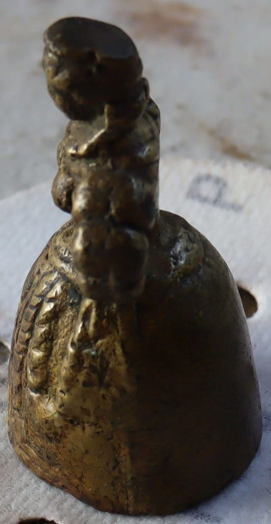 Thumbnail: Vintage small fancy brass table bell