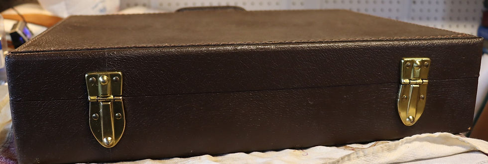 Thumbnail: Vintage hard shell briefcase unbranded (has Atco on latch) 18 by 13 by 4 inches