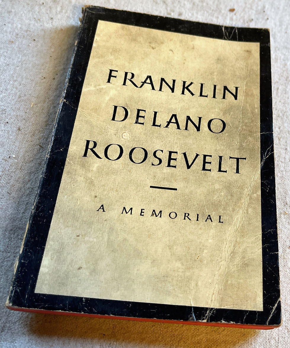 Franklin Delano Roosevelt A Memorial Pitman, 1945, first printing