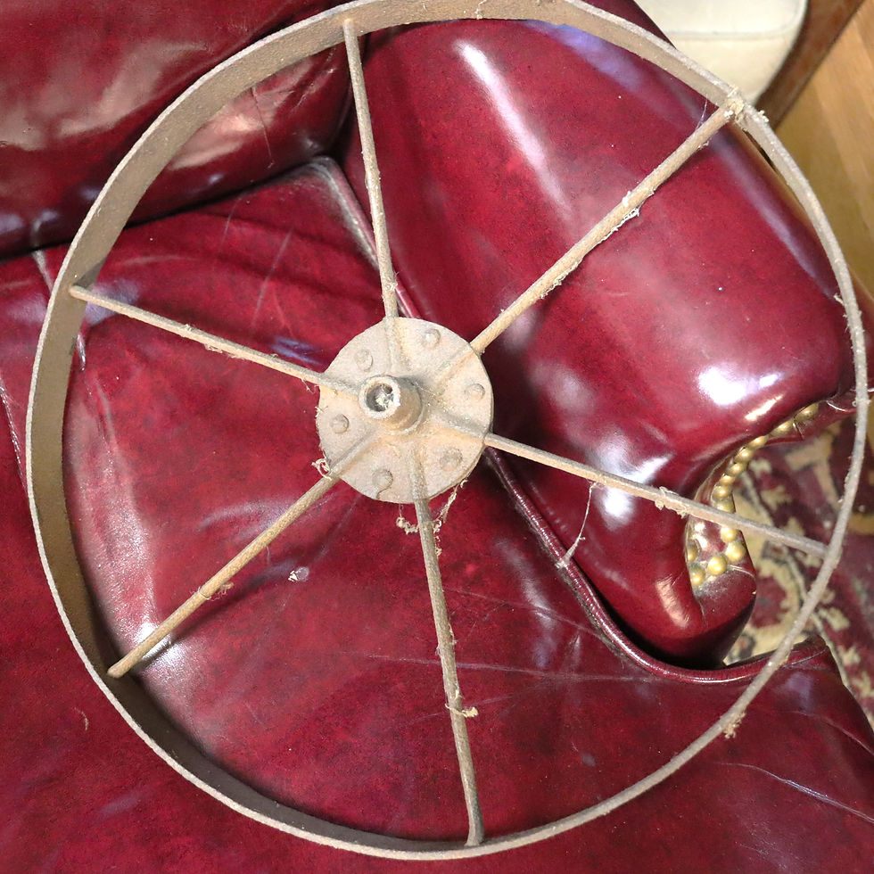 Thumbnail: Vintage 14 inch round cast iron wheel  in very good vintage condition