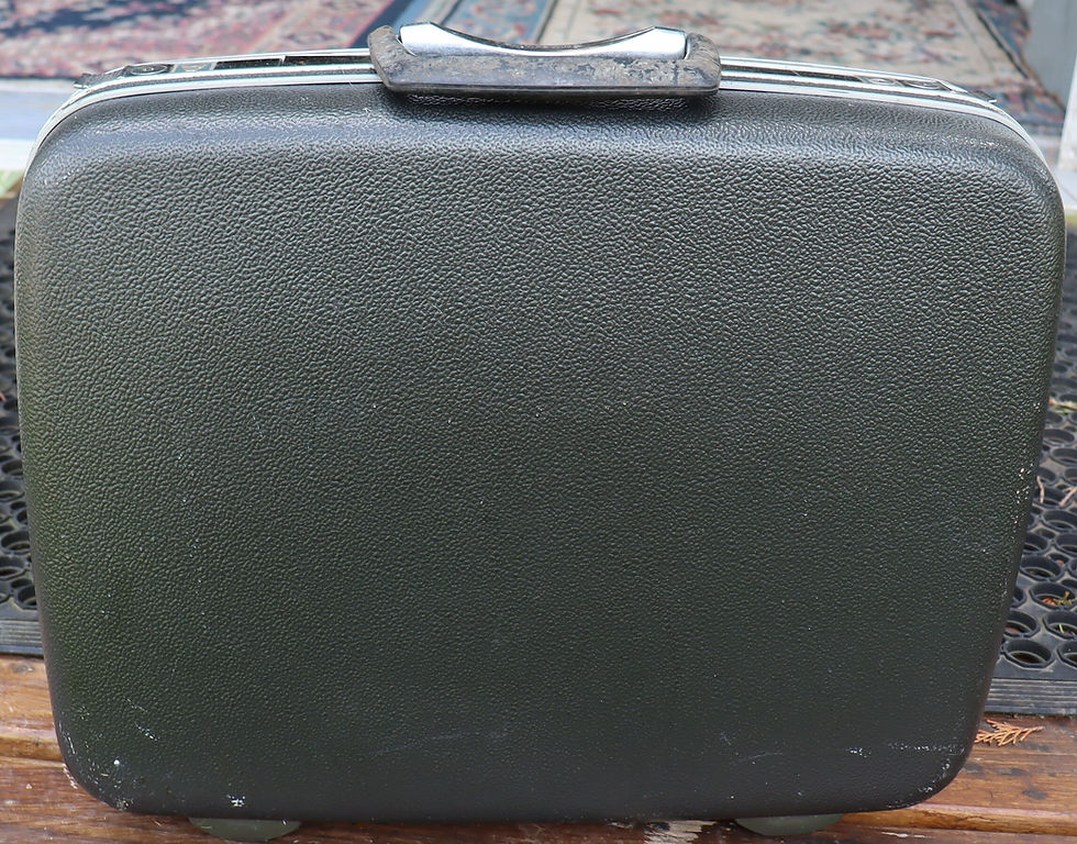 Thumbnail: Vintage Samsonite hard shell suitcase 17 by 14 by 6 inch.