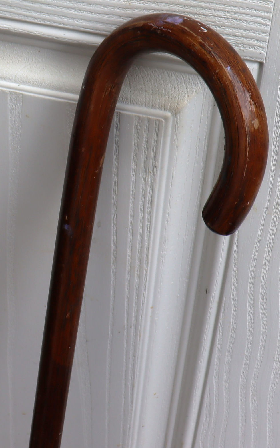 Thumbnail: Vintage walking Cain dark finish solid oak 35 by 1 inch
