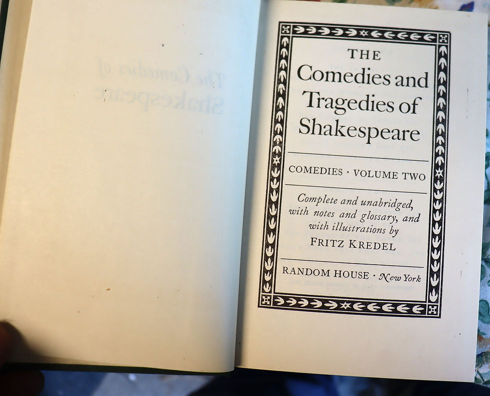 Thumbnail: The Comedies and Tragedies of Shakespeare in 4 volume set 1944 Radom House in a