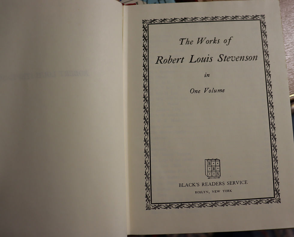 Thumbnail: The Works of Robert  Louis Stevenson Blacks Reading Service 1928