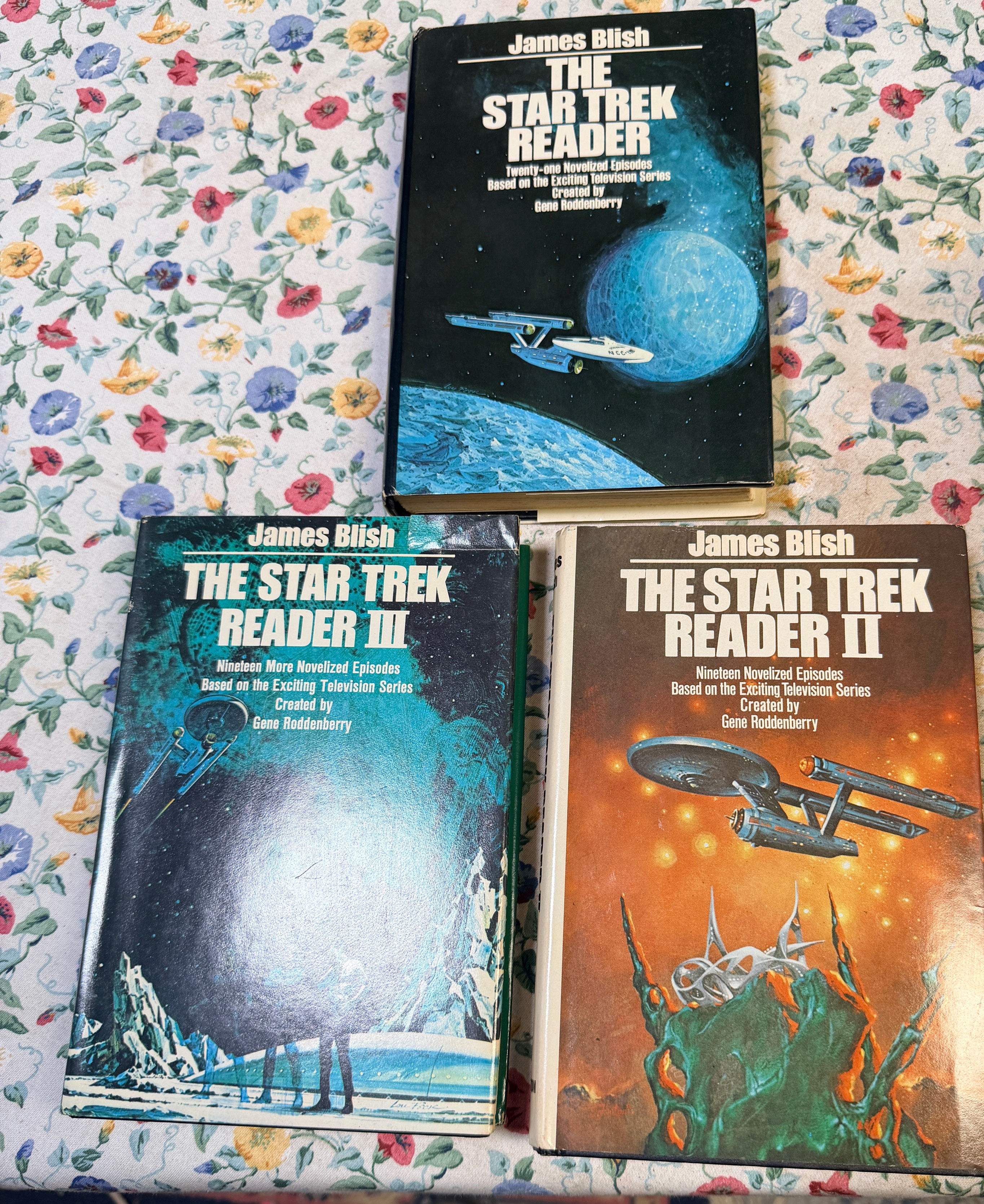 Vintage James Blish The Star Trek Reader1 2, and 3  1977 E P Dutton DJ