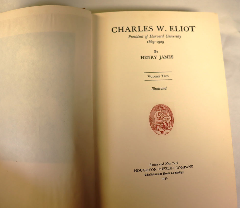 Thumbnail: Volume 1 and 2 Charles W Eliot President of Harvard 1869-1909 By Henry James Hou