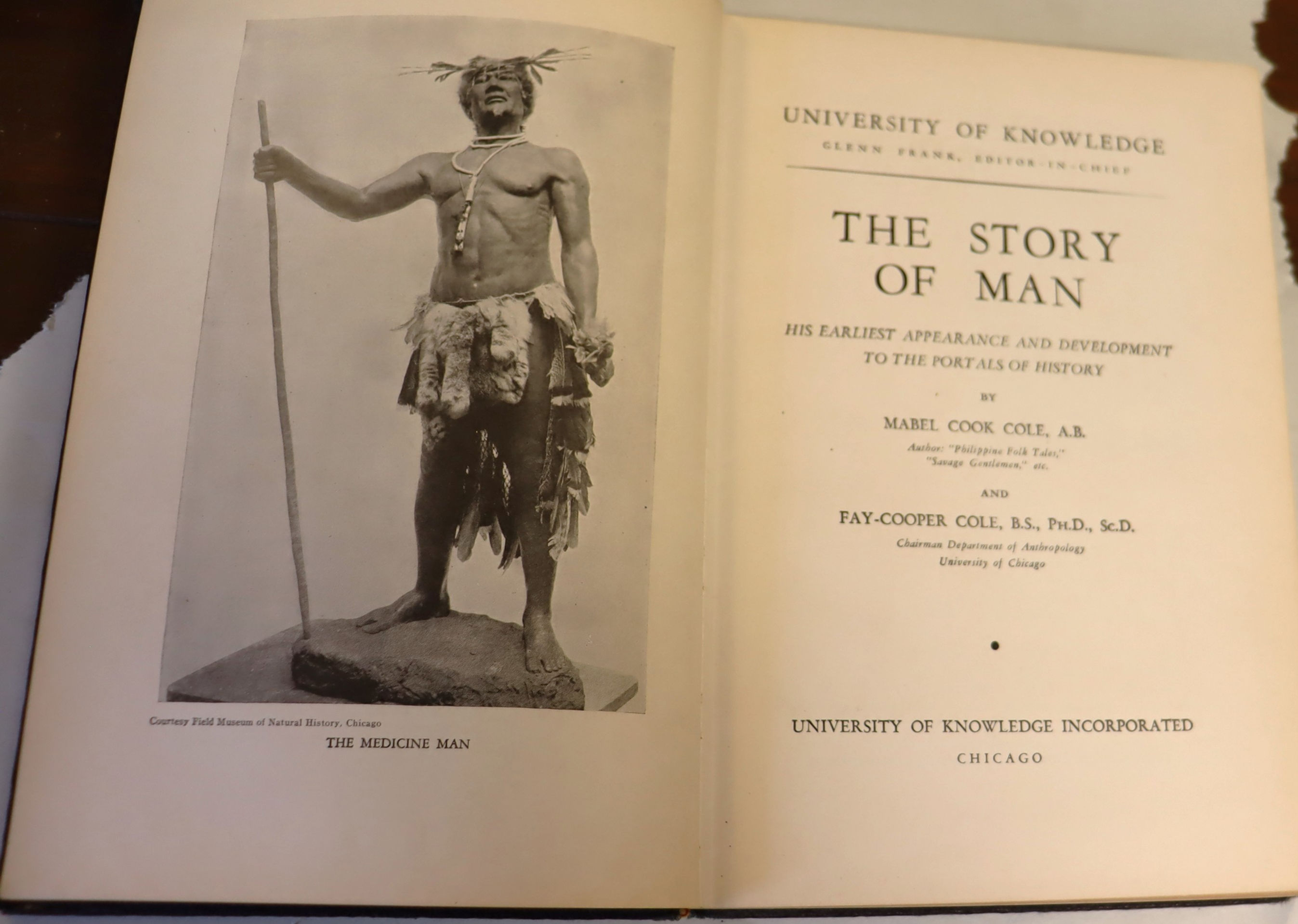 The Story of Man by Mabel Cook Cole from the University of Knowledge 1938 first