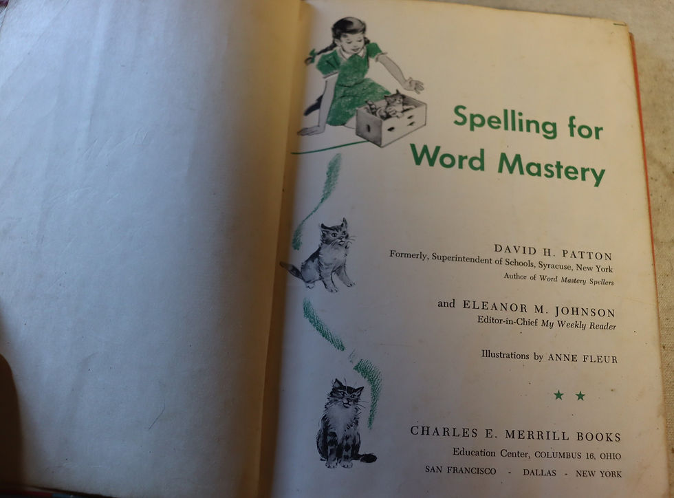 Thumbnail: Vintage School books from the 1950's  Spelling for Word Mastery,Science Through