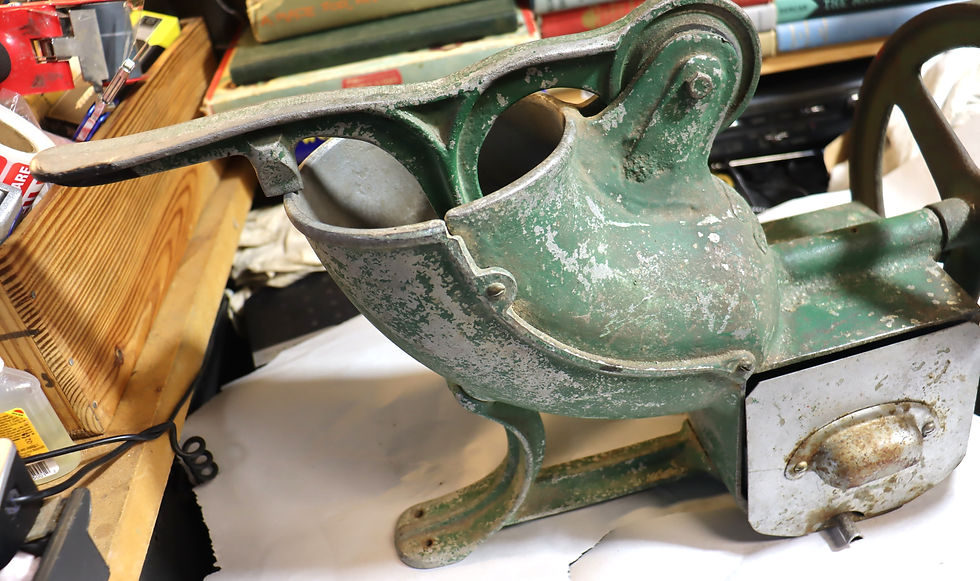 Thumbnail: Rare Clawson Machine Co Snow King Rh-LS model cast aluminum ice slicer Rotary Ha