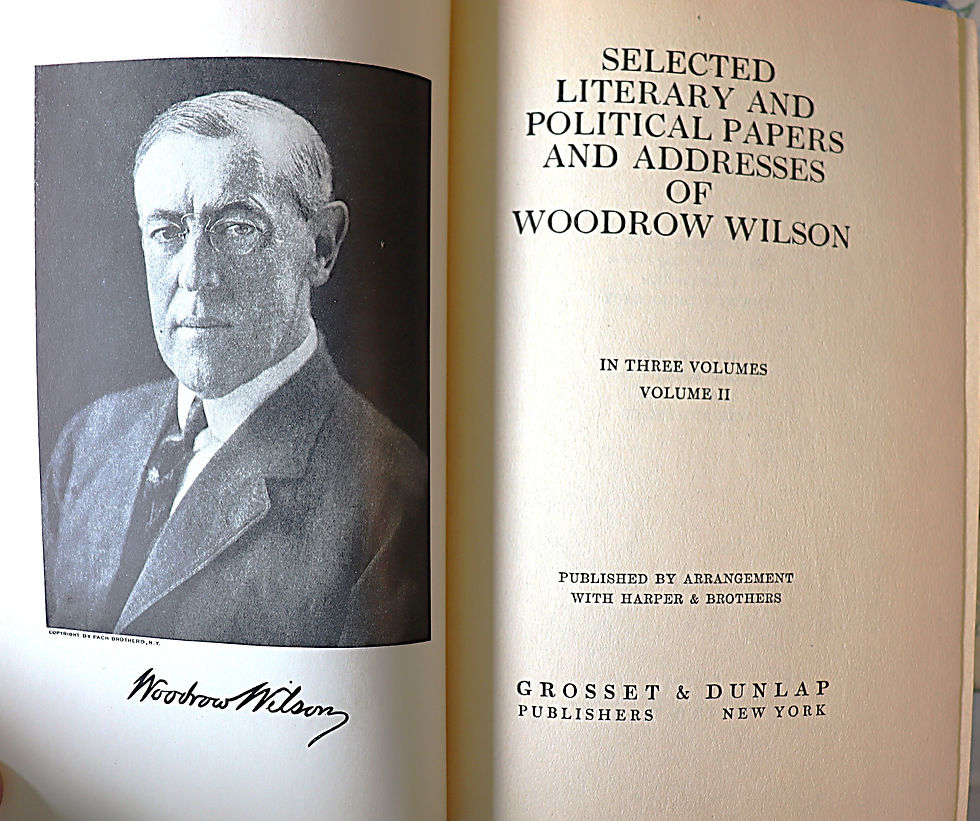 Thumbnail: 3 volume set  Selected Literary and Political Papers , Addresses of Woodrow Wils