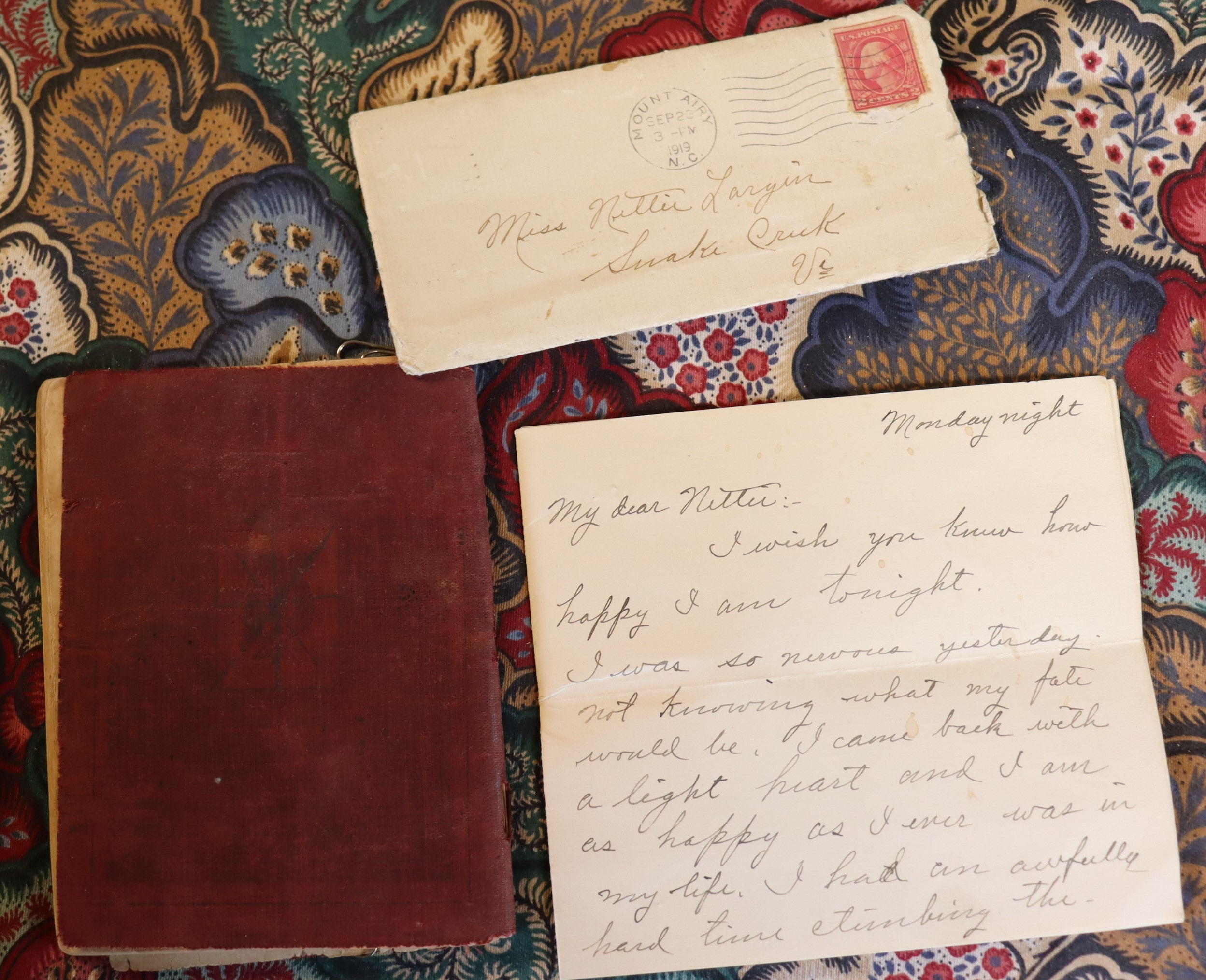 2 vintage items including Gospel Hymns 1881,Letter 1919 Gospel Hymns  number 1 t