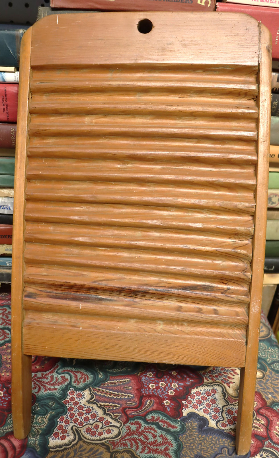 Thumbnail: Vintage handmade scrubbing board All wood 21 by 11 inches.