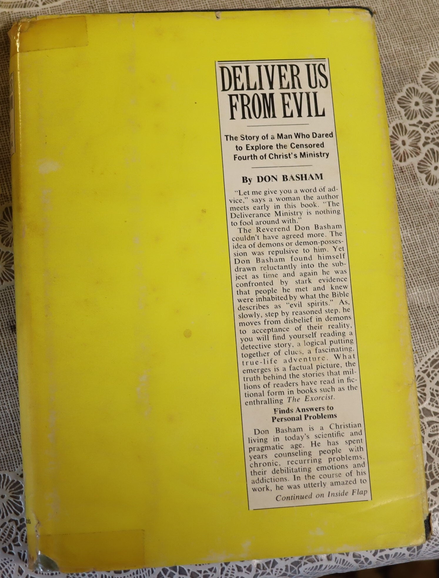 Vintage Deliver Us from Evil by Don Basham hardback 1972 first edition.