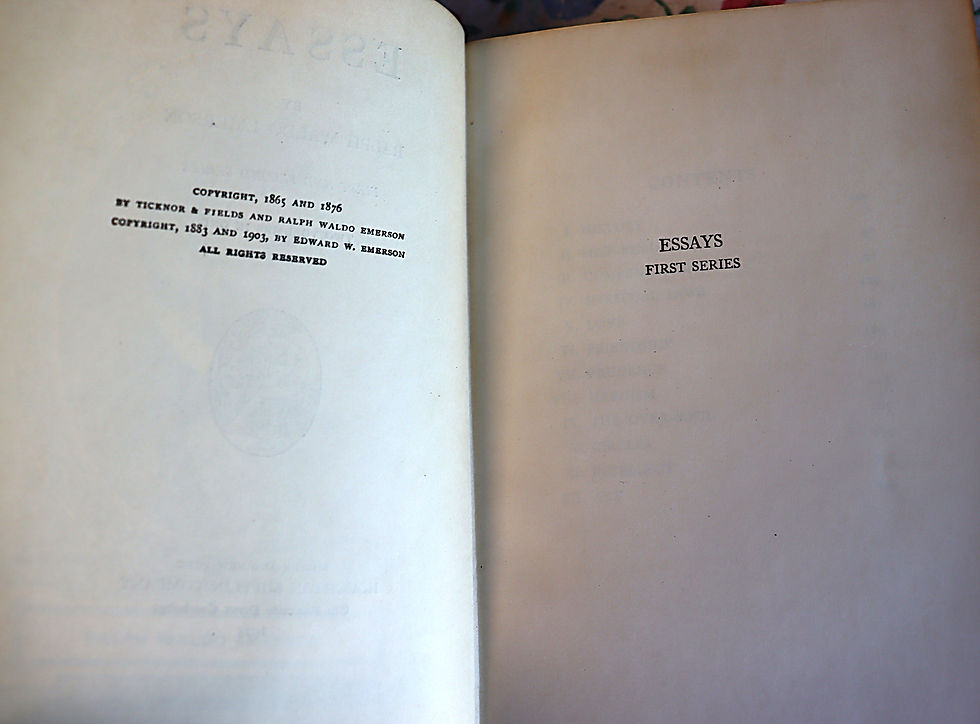 Thumbnail: Essays by Ralph Waldo Emerson Houghton Mifflin Co 1925 Book in very good vintage
