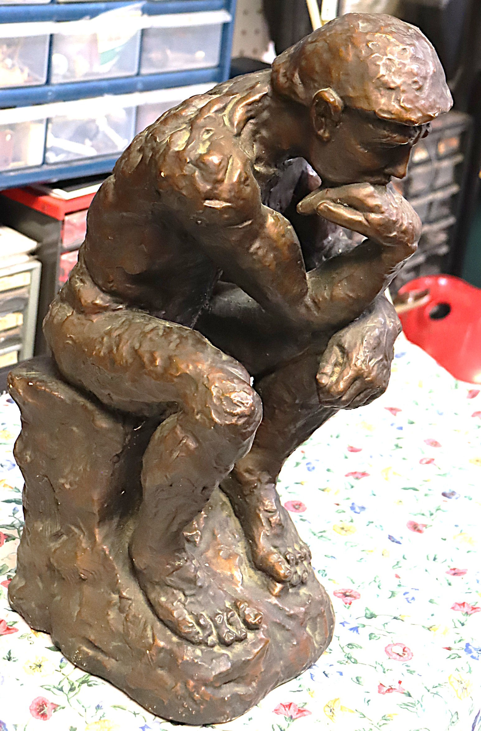The Thinker made by Michael Industries Inc 1975/76 15 by 8 by 7 inches