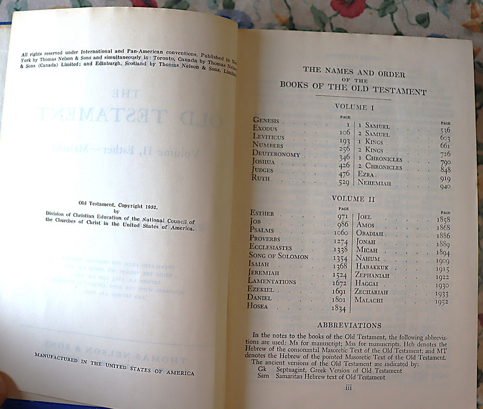 Thumbnail: 3 volume set of the Old and New Testament 1952 and 1946 Thomas Nelson and Sons R