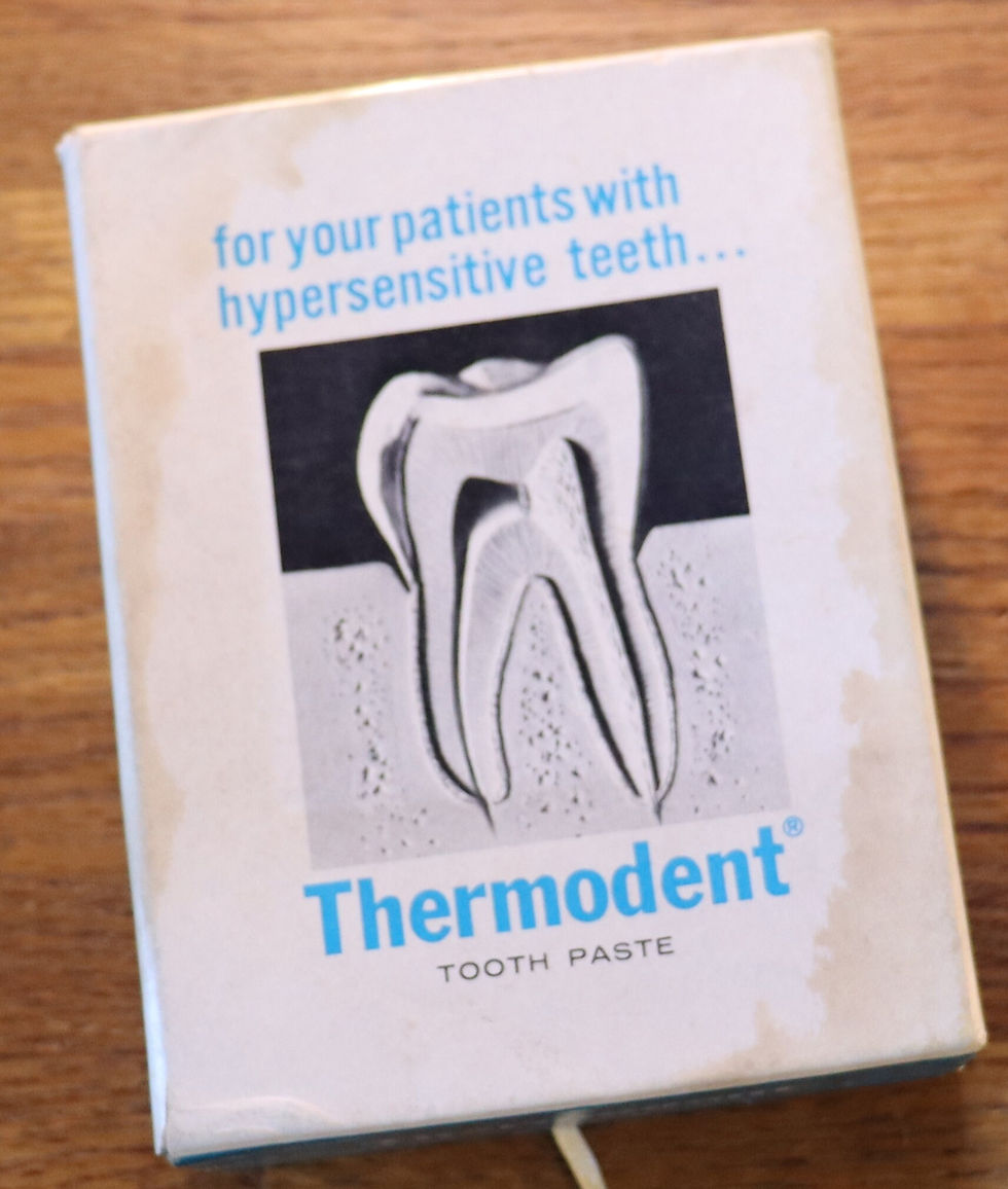 Thumbnail: Vintage set of Thermodent tooth paste sample of 6 tubes