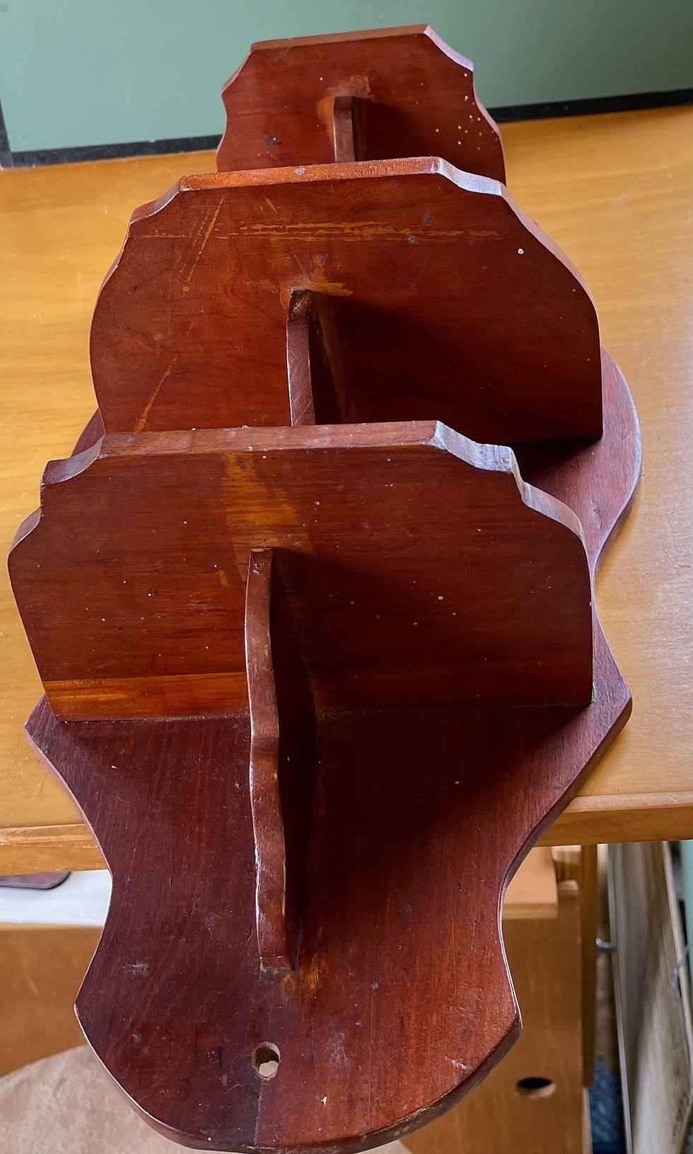 Thumbnail: Vintage 3 wooden shelf 21 by 10 inches