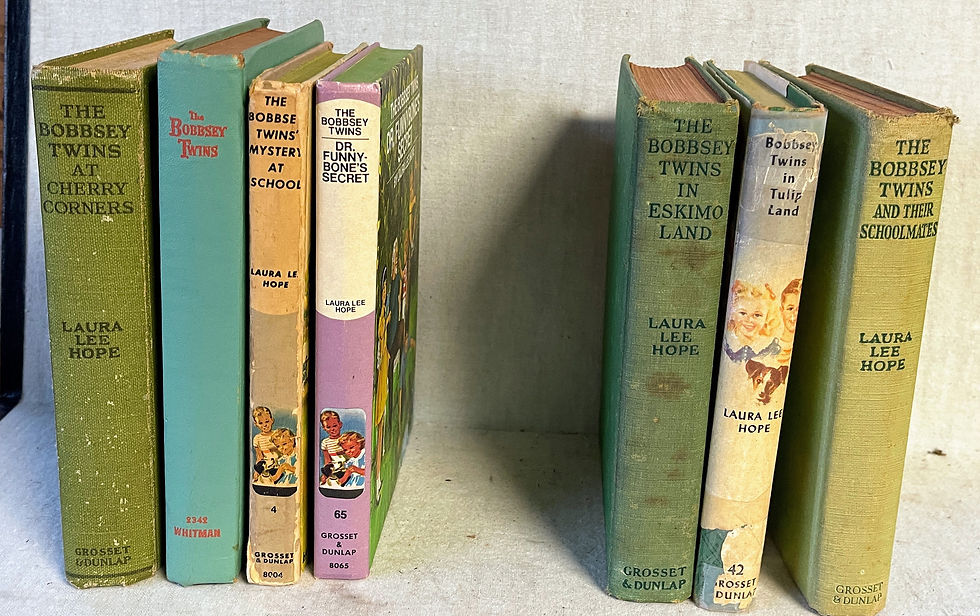 Thumbnail: Vintage group of 7 Bobbsey Twins  books from  20's 30's 40's 50's 60'sand 70's 