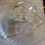 Thumbnail: Vintage cake stand with clear and frosted design  with  raised scalloped  edge 