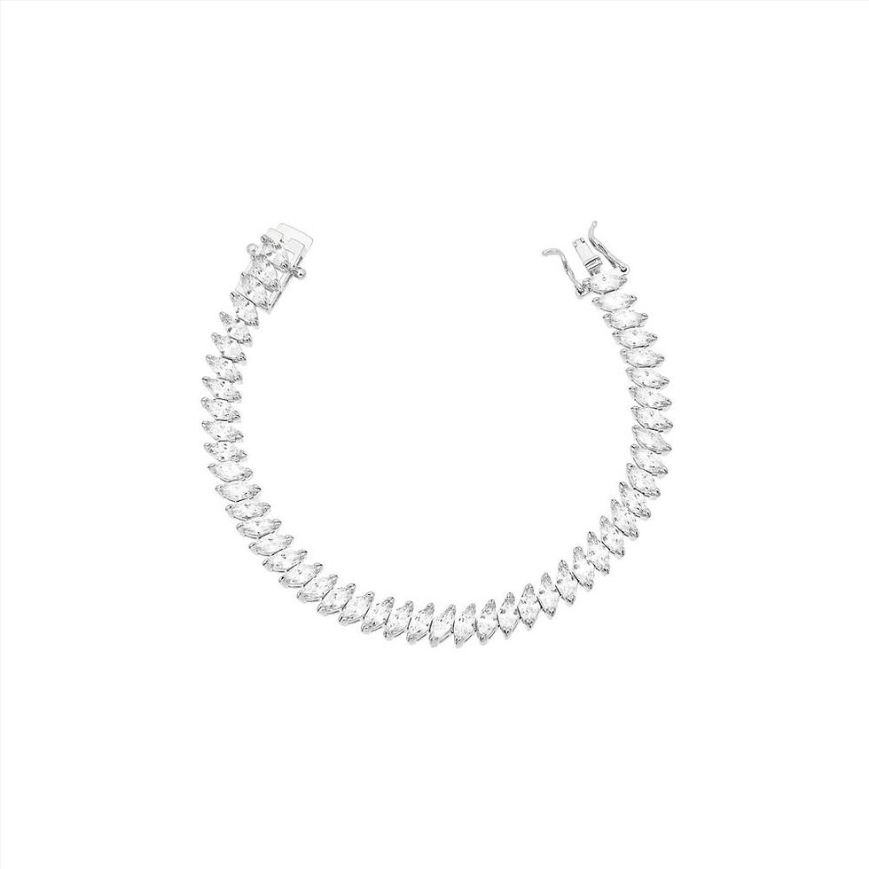 Miniatura: PULSEIRA RIVIERA PREMIUM BAGUETADA RODIO BRANCO