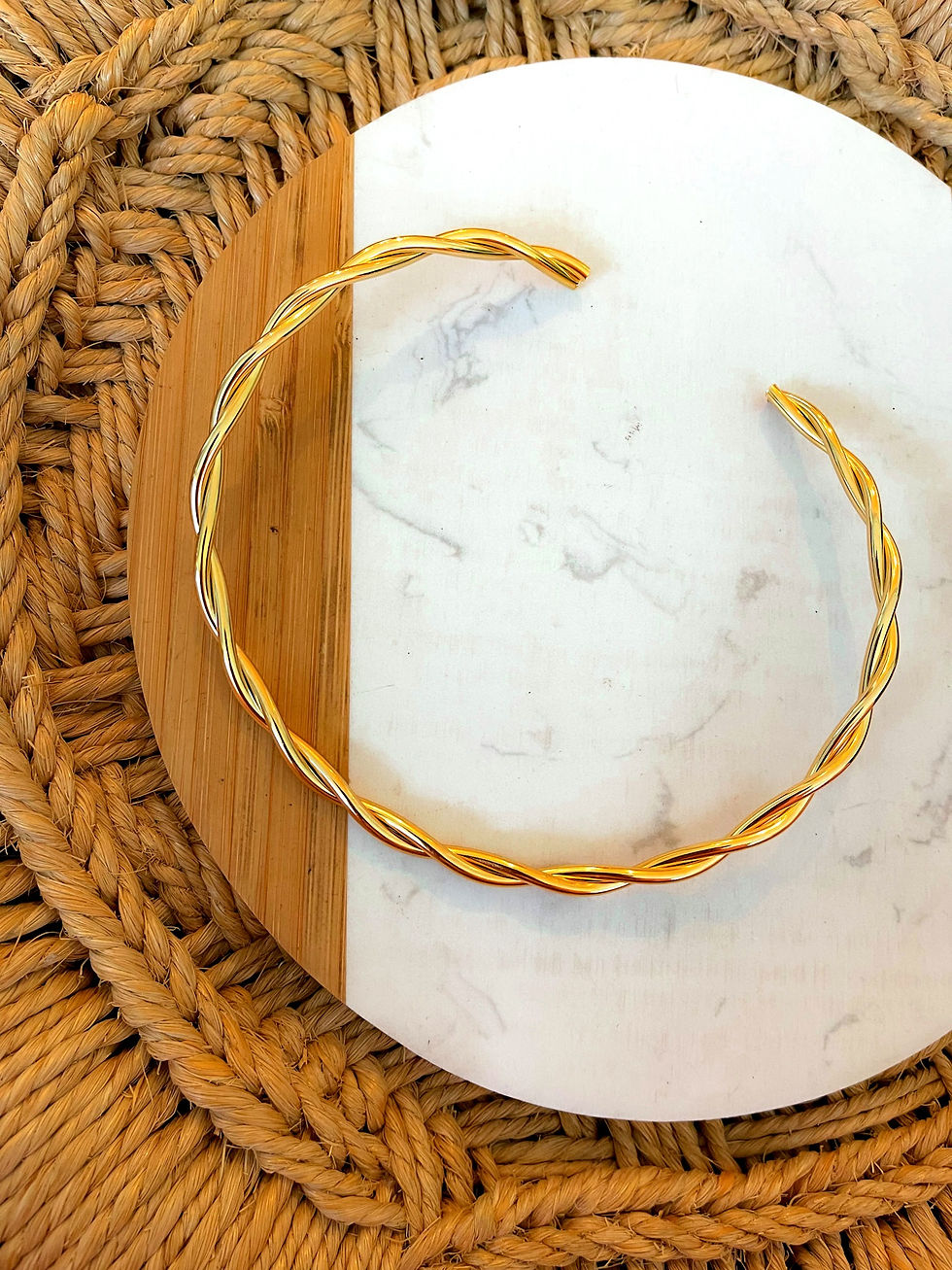 Miniatura: CHOKER TUBO CORDA DOURADA