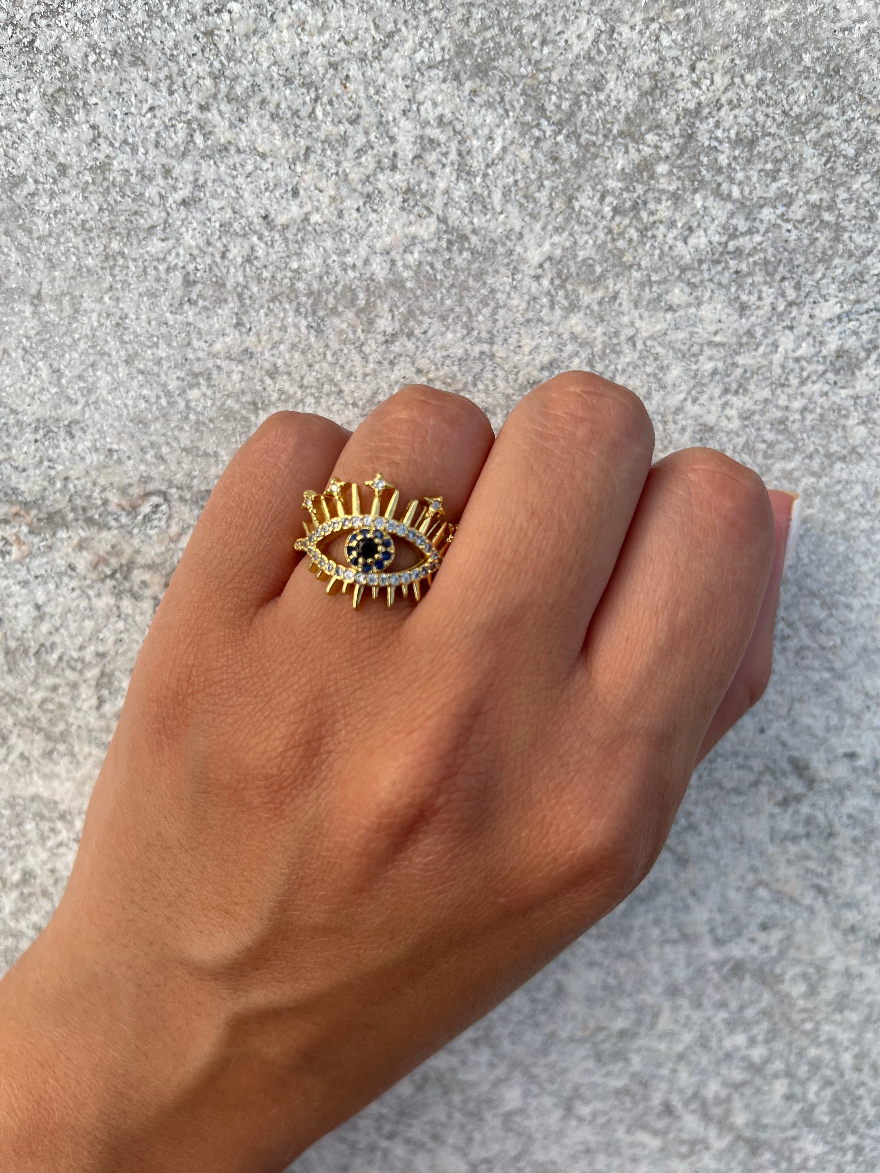 ANEL ASTRAL CRAVEJADO OURO 18K