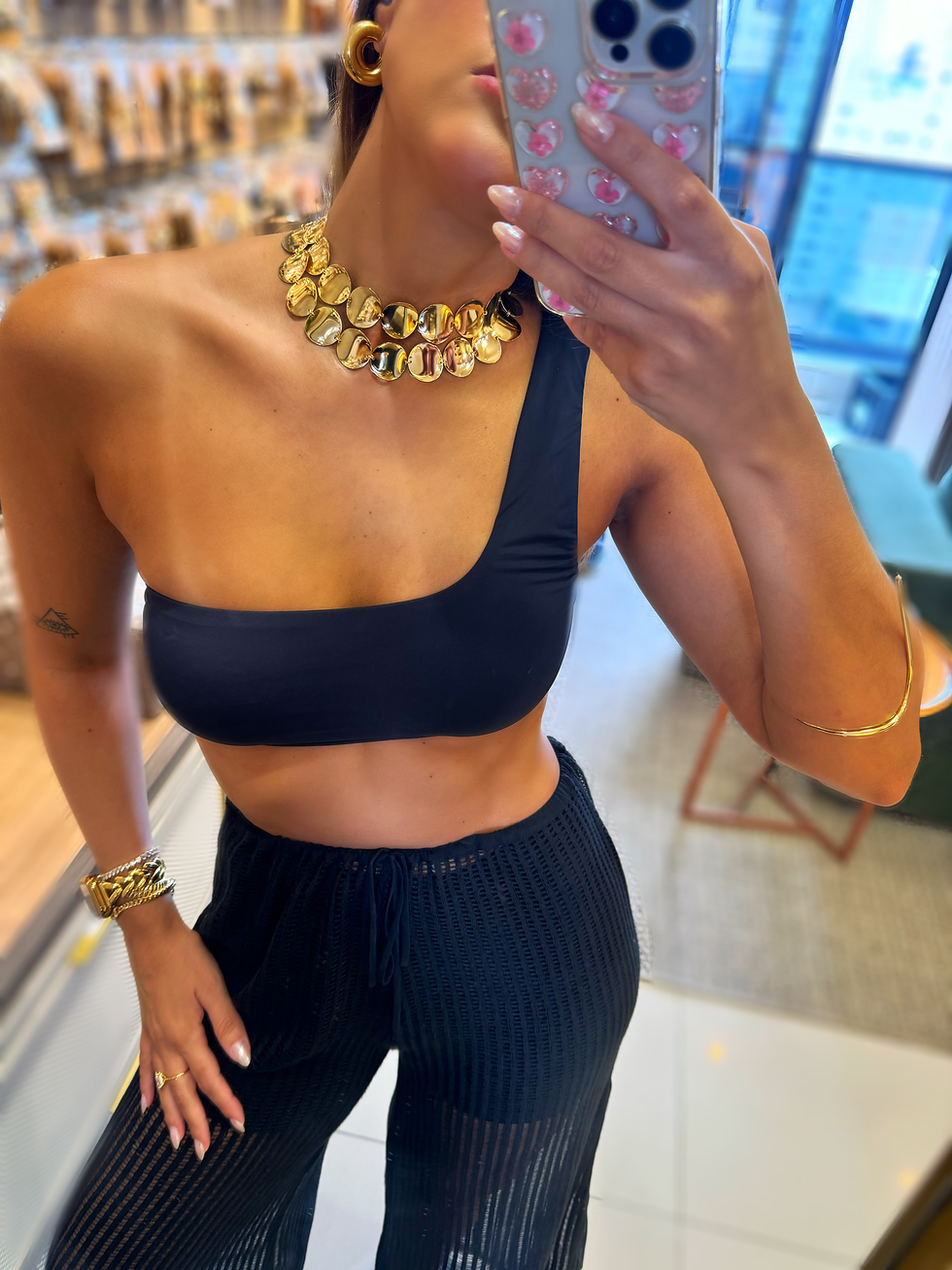 Miniatura: CHOKER MEDALHAS OURO 18K