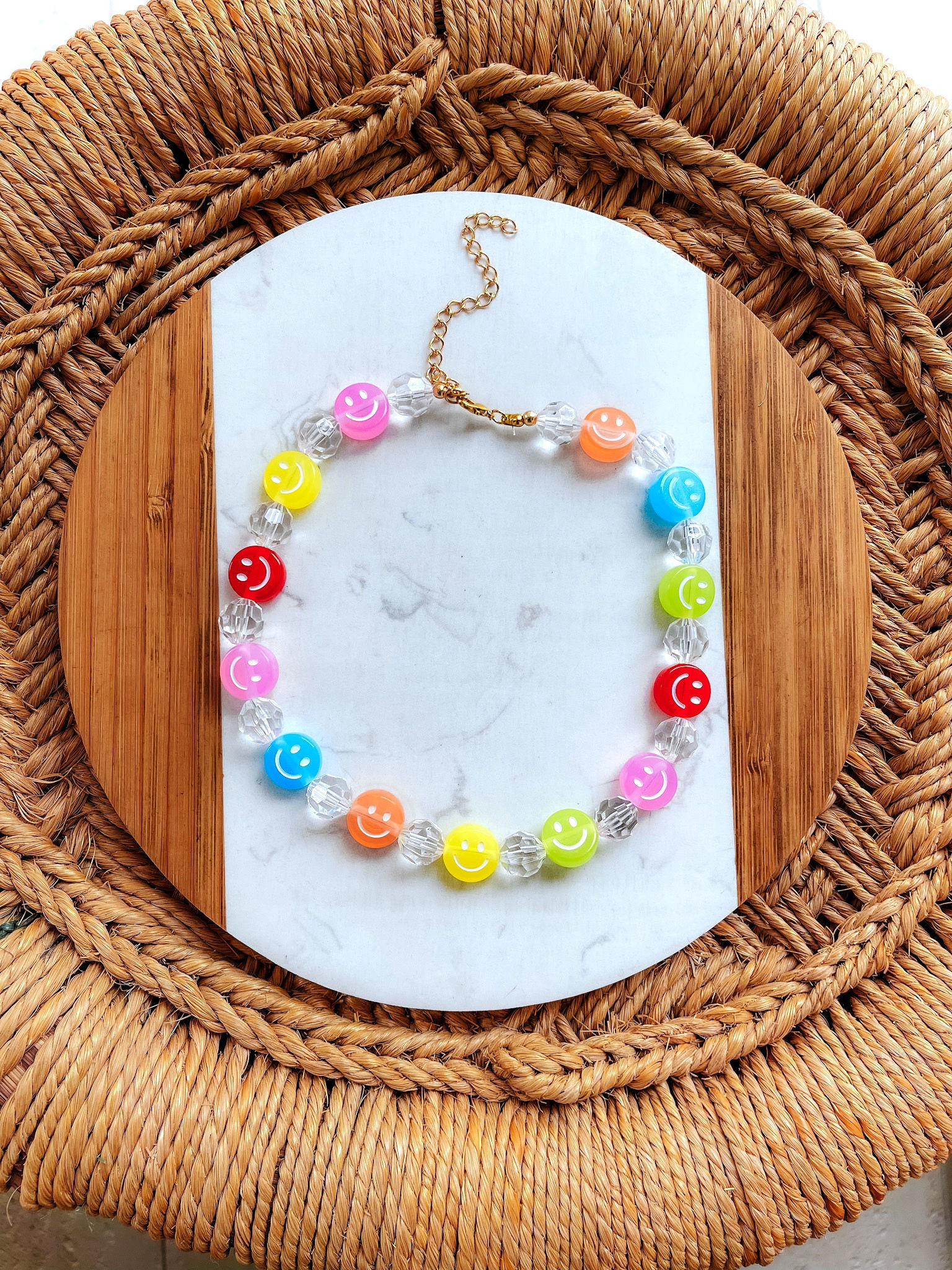 COLAR MICANGA TRANSP + SMILES COLORS