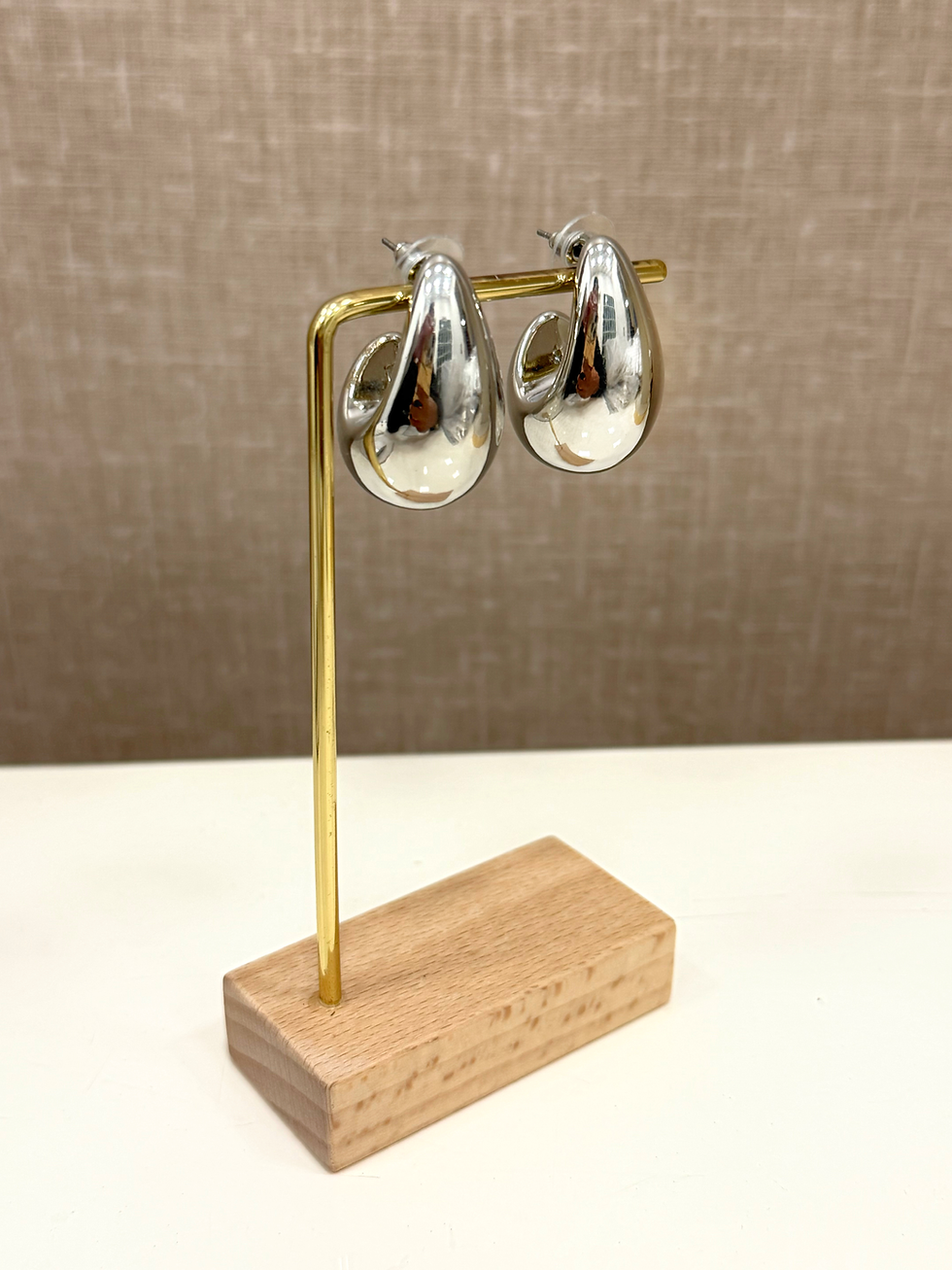 Miniatura: BRINCO GOTA BOLD PRATEADO