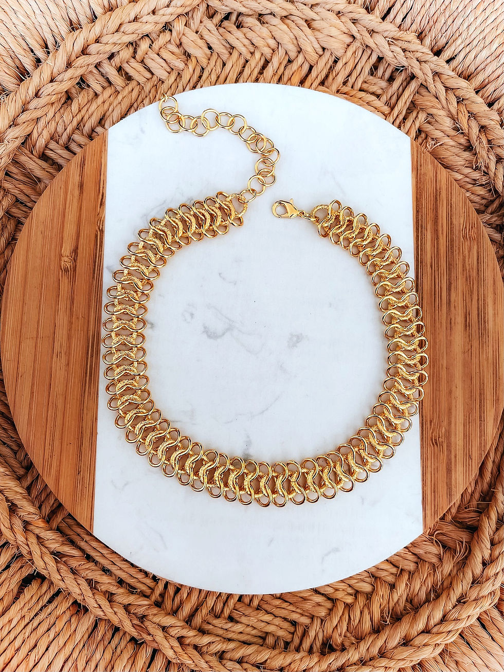 Miniatura: CHOKER MAX TRABALHADA - OURO