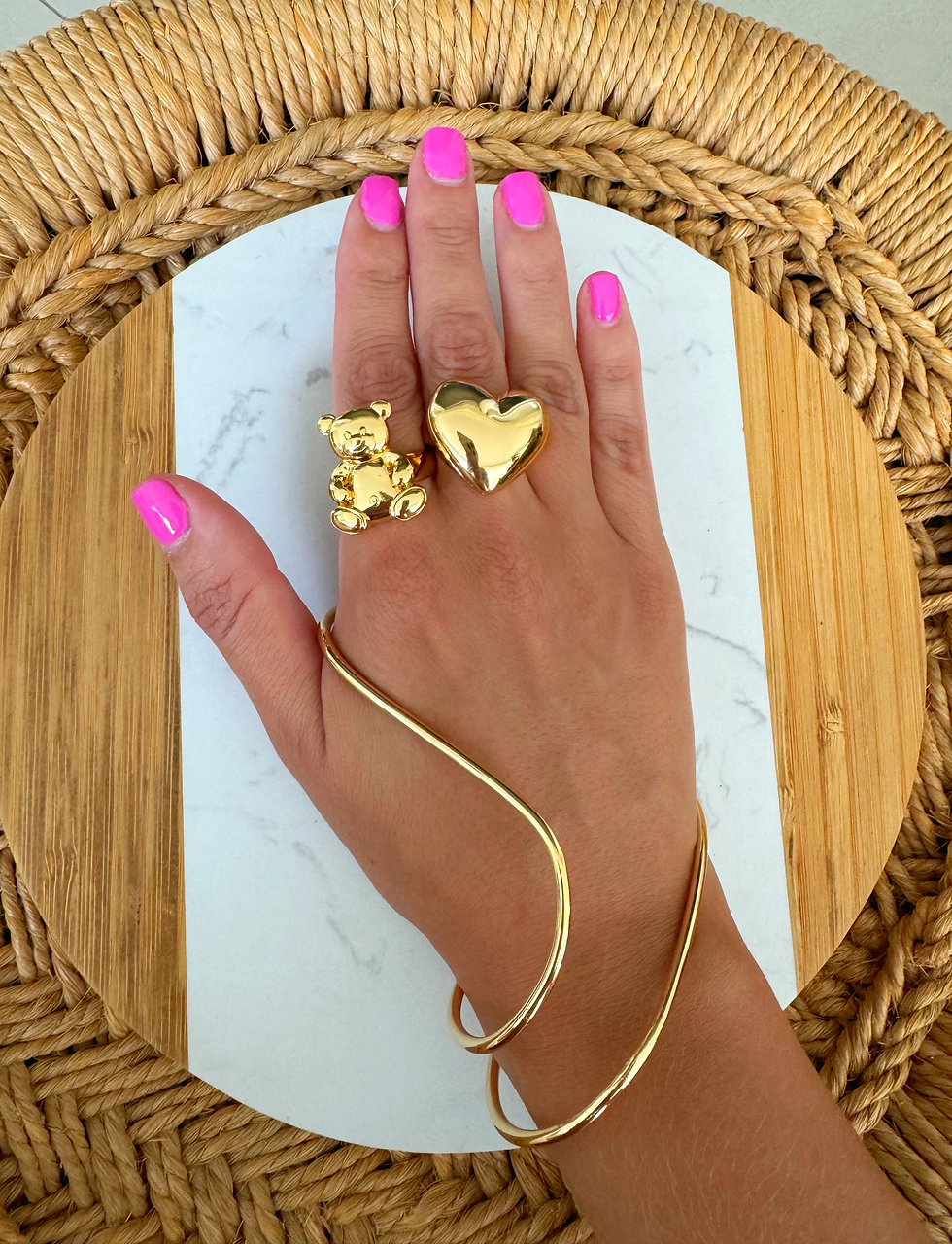 Miniatura: ANEL CORACAO OURO 18K