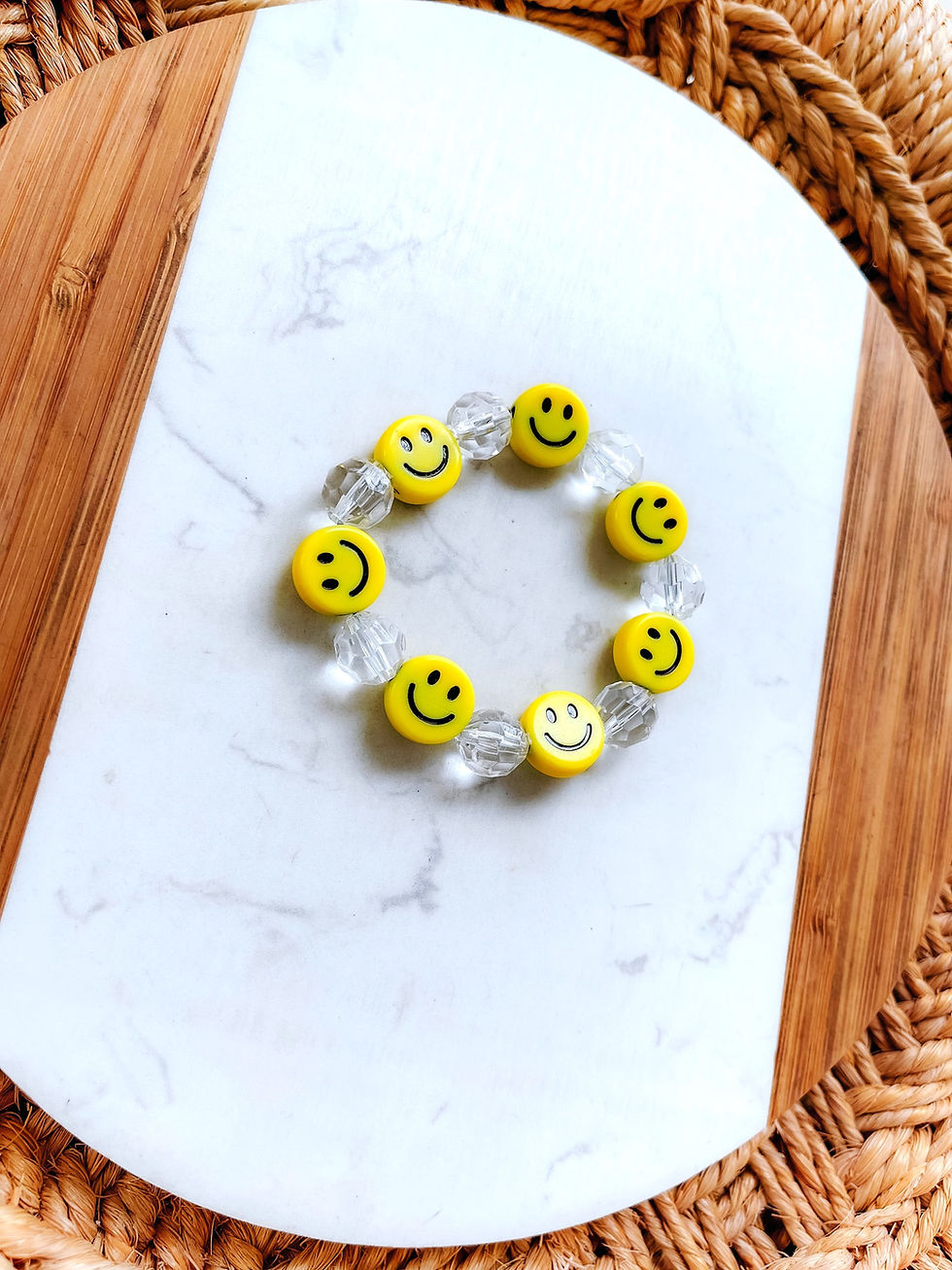 Miniatura: PULSEIRA MICANGA TRANSP + SMILE - AMARELO