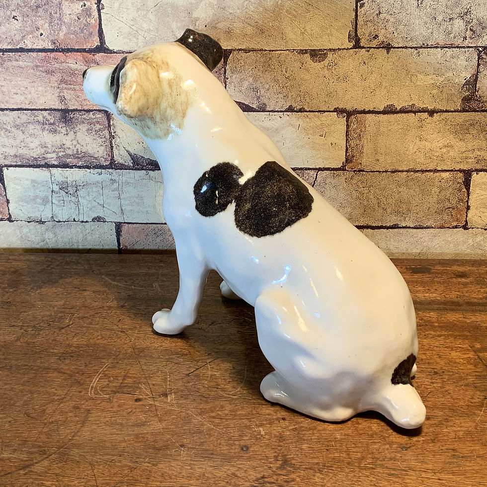Thumbnail: Jenny Winstanley Dog, Terrier Jack Russel dog, with Glass Eyes, Signed