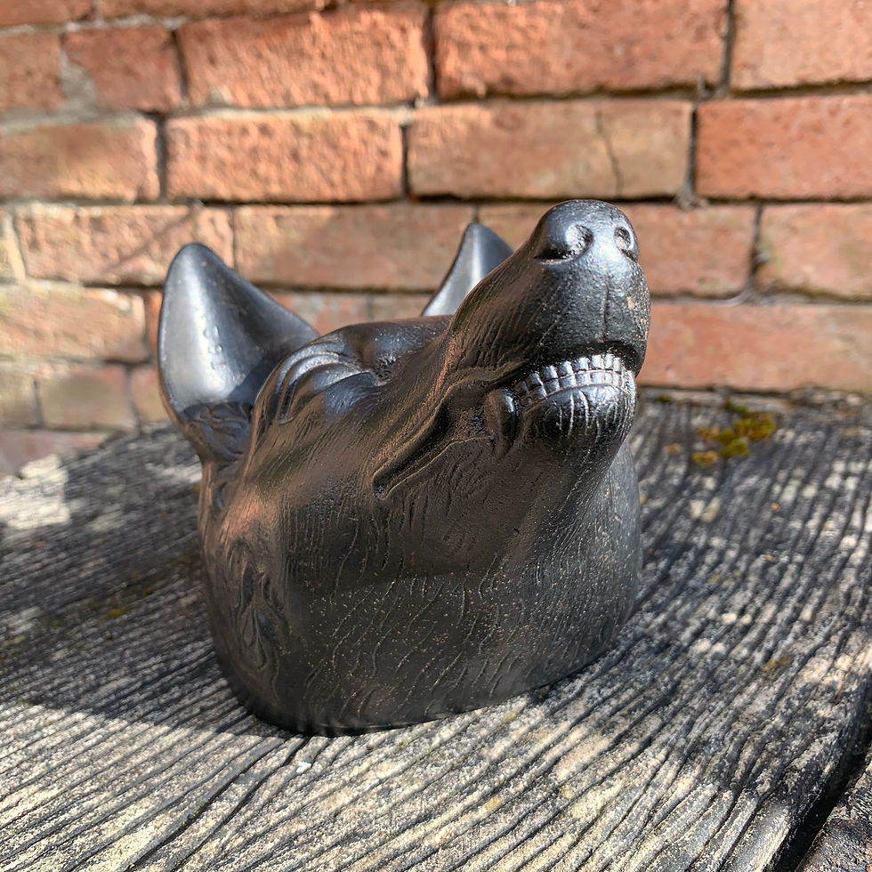 Thumbnail: Cast iron foxes head doorstop