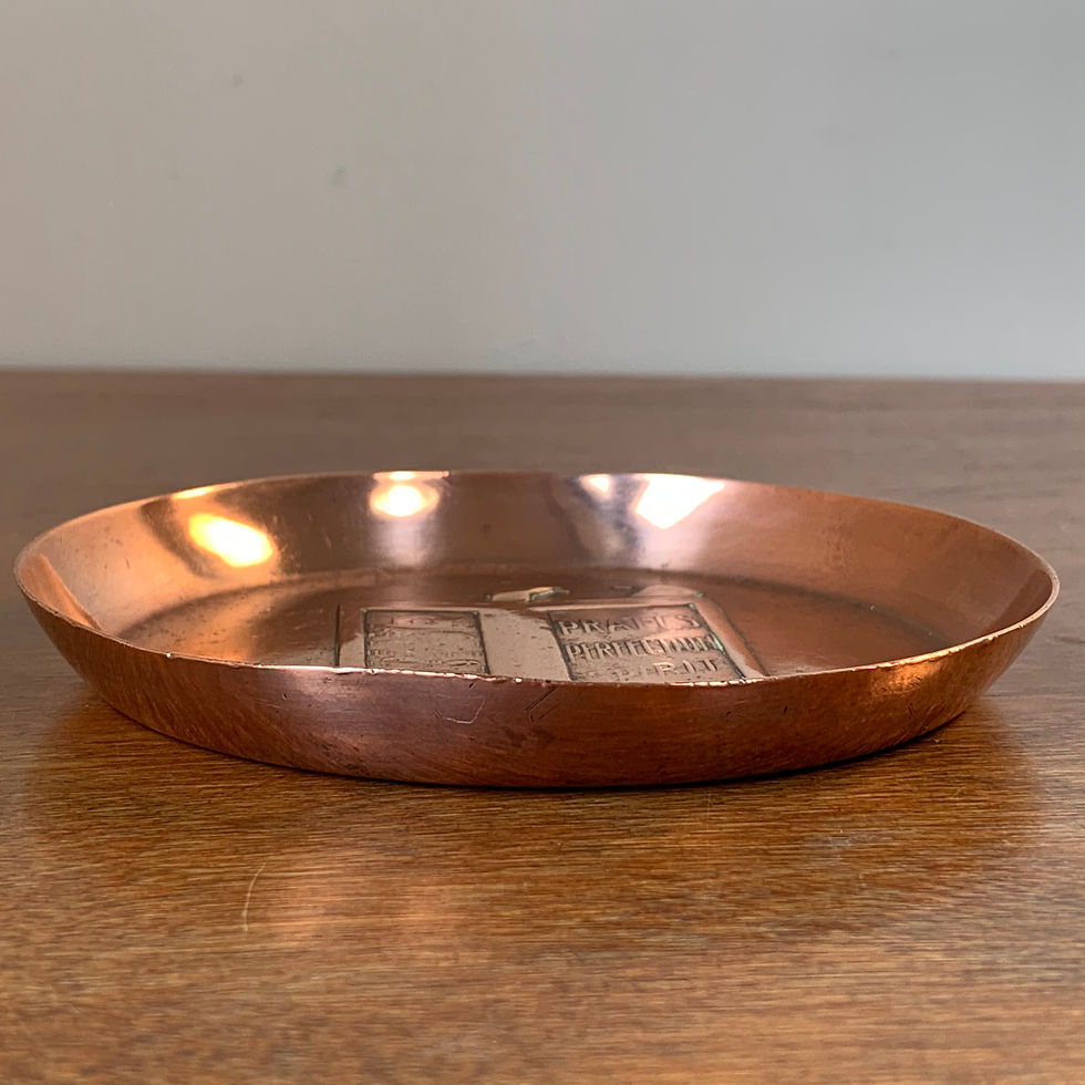 Thumbnail: Pratts Perfection Spirit advertising petrol garage copper dish 1920s